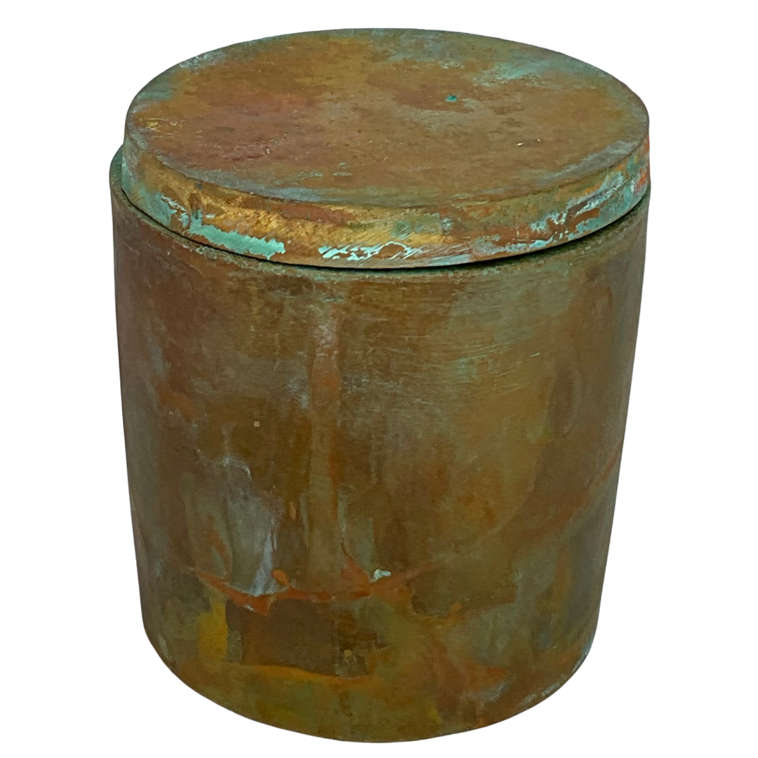 Solid Patinated Bronze Gardenia Candle #6