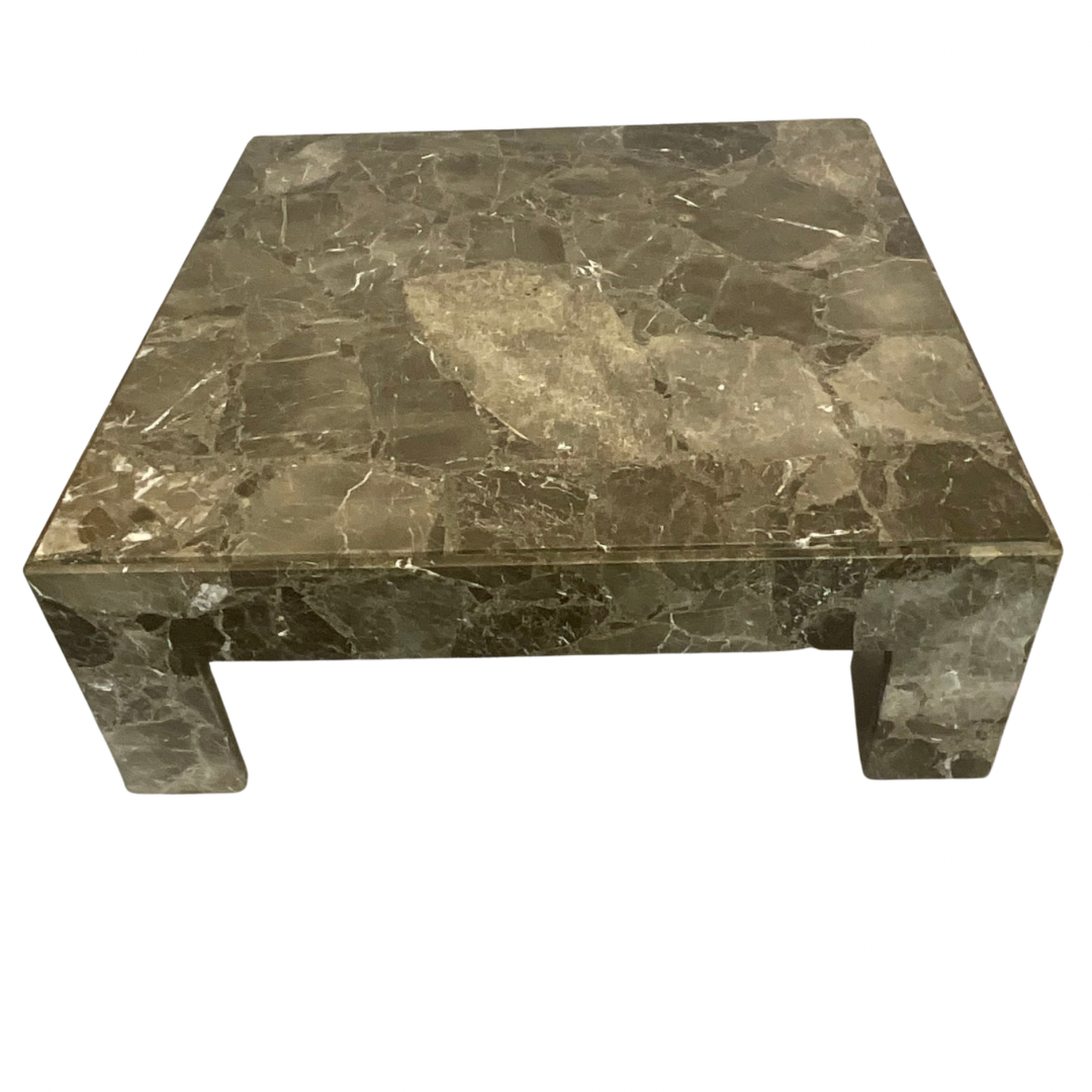 Grey Tones Marble Table With Triangular Legs