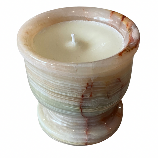 Medium Onyx Marble Gardenia Candle 2