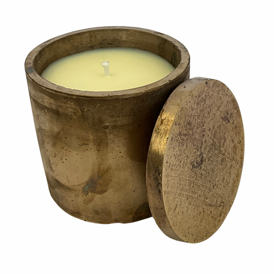 Solid Bronze Gardenia Candle with Lid #18