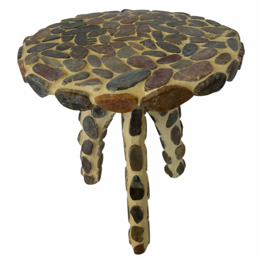 Small Stone Mosaic Side Table