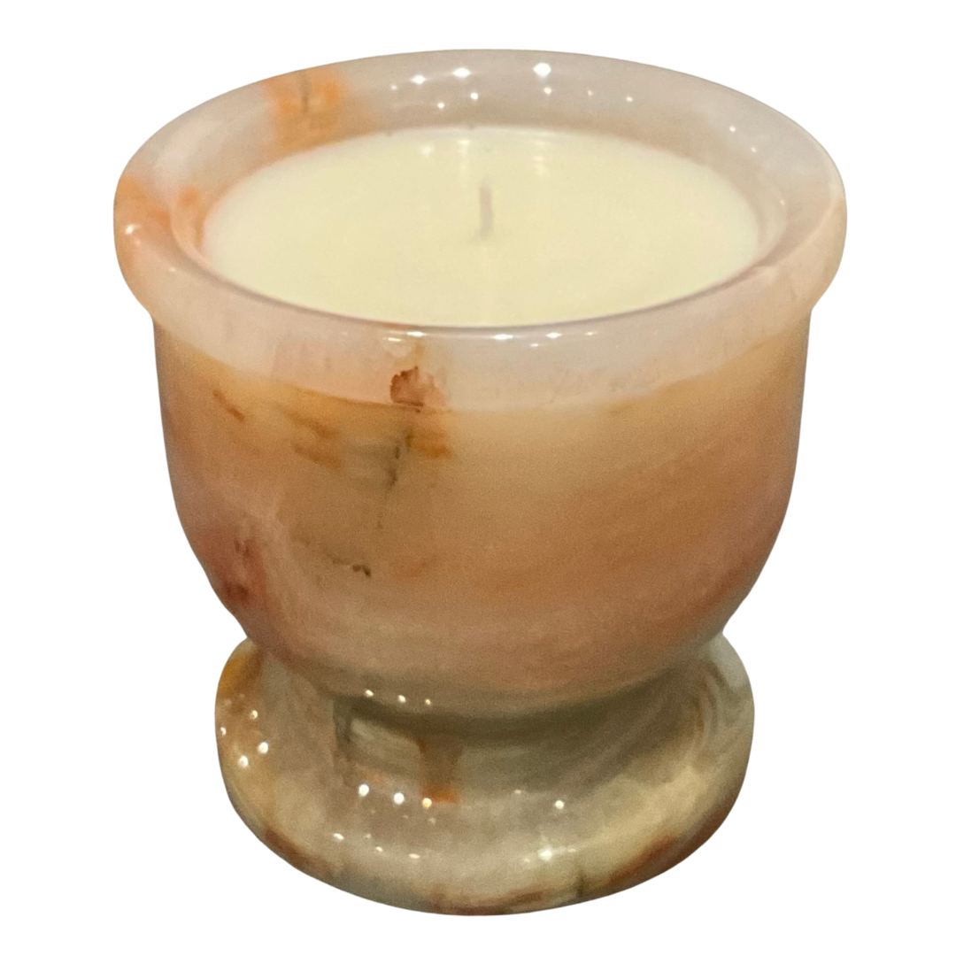 Medium Onyx Marble Gardenia Candle 1