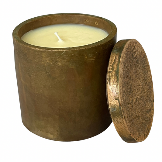 Solid Bronze Gardenia Hand Made Candle #16