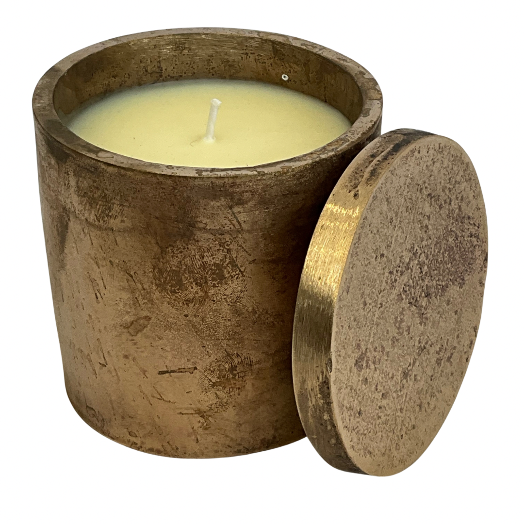 Solid Bronze Gardenia Candle with Lid #8