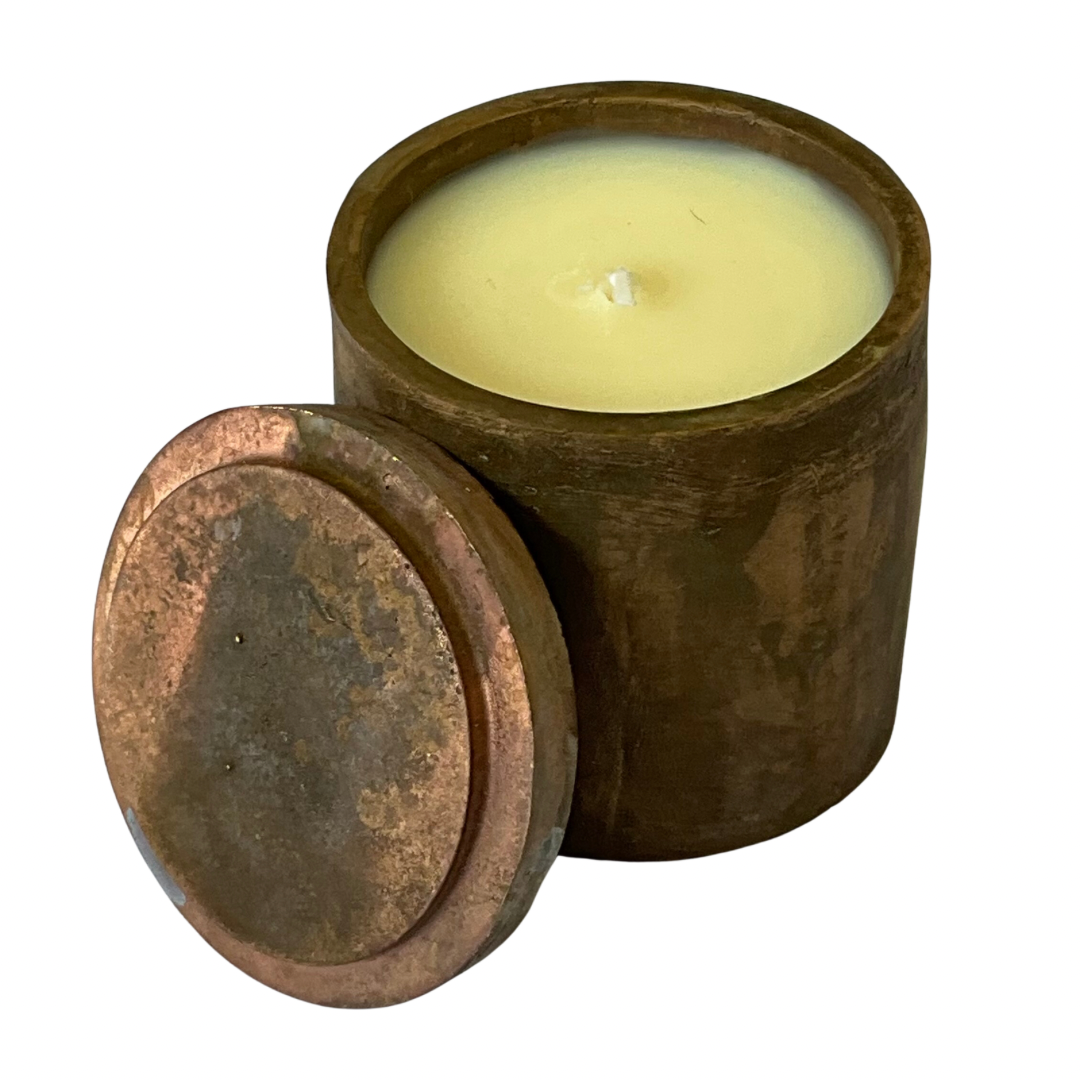 Solid Bronze Gardenia Hand Made Candle #18