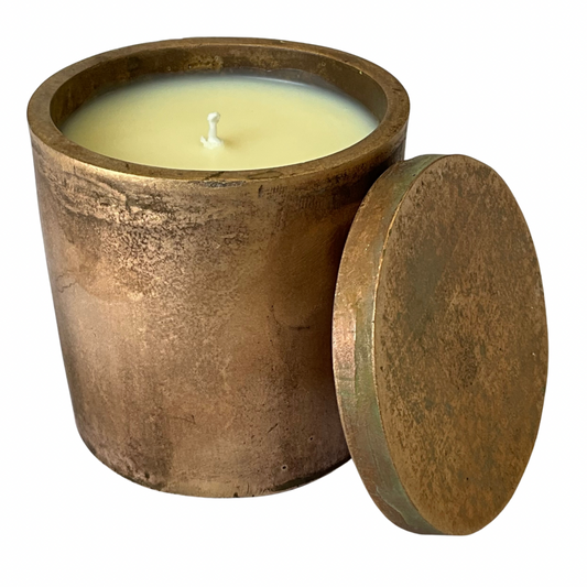 Solid Bronze Gardenia Hand Made Candle #1