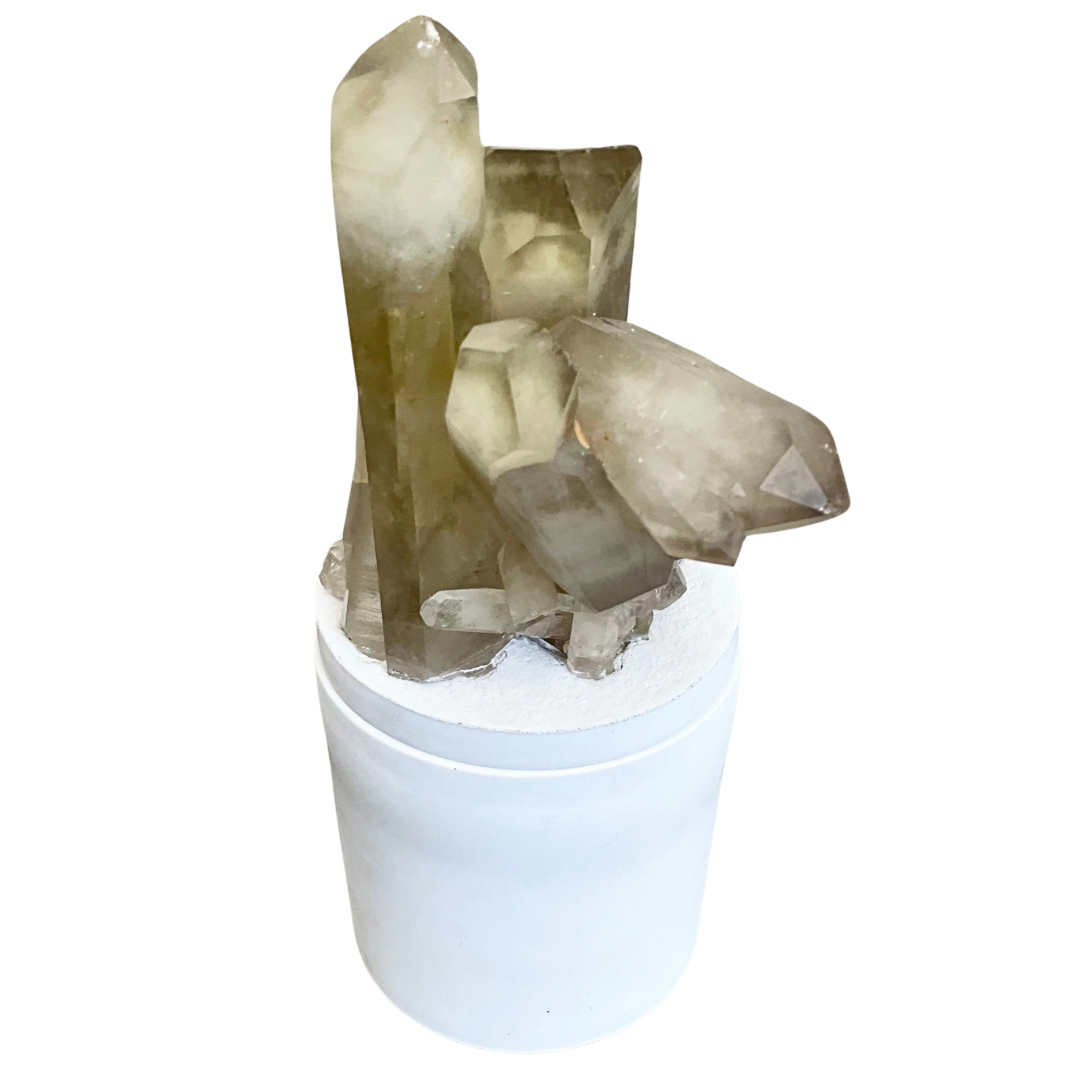 Citrine Generators Cluster Lid Gardenia Candle