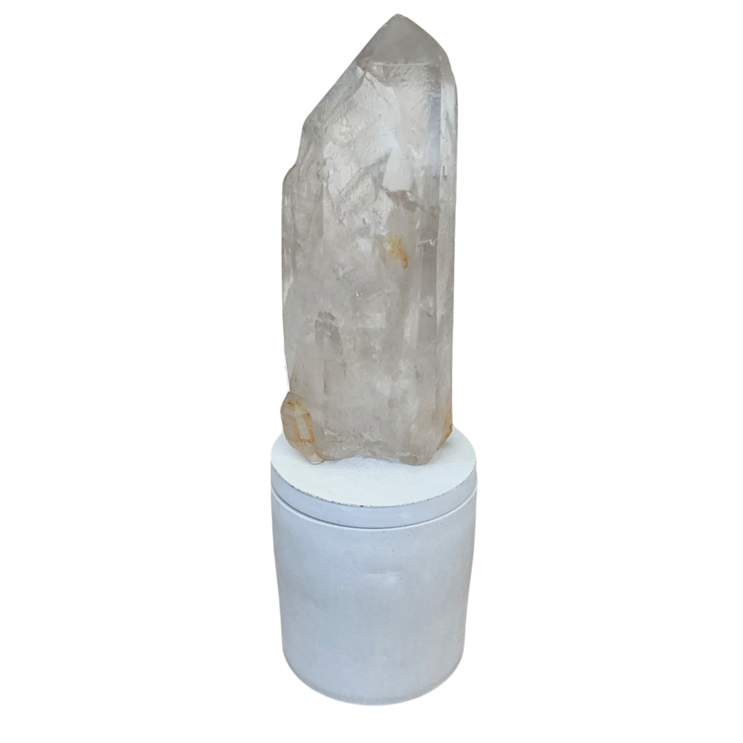 Quartz Crystal Abstract Generator Lid Gardenia Candle