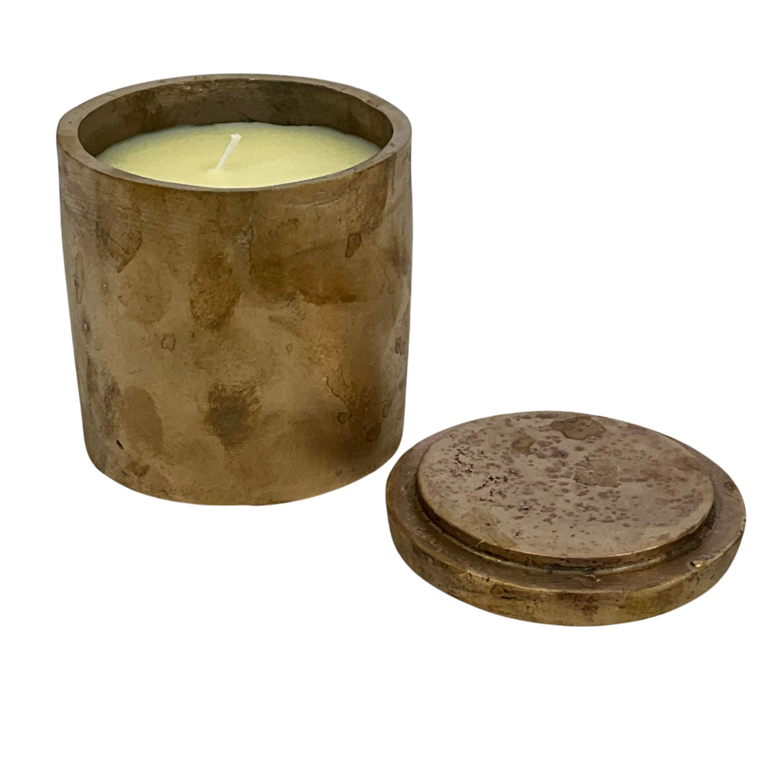 Solid Bronze Gardenia Candle with Lid #14