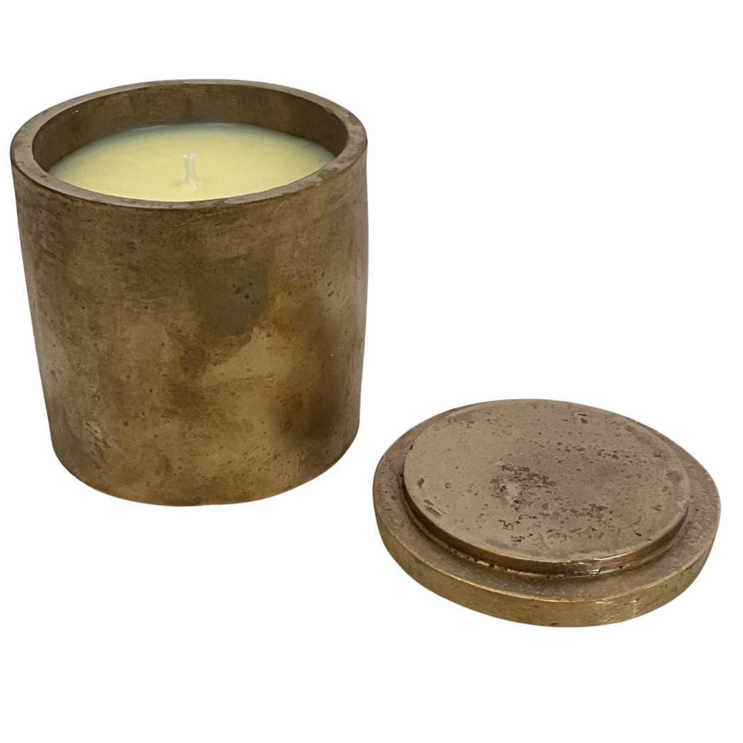 Solid Bronze Gardenia Candle with Lid #6