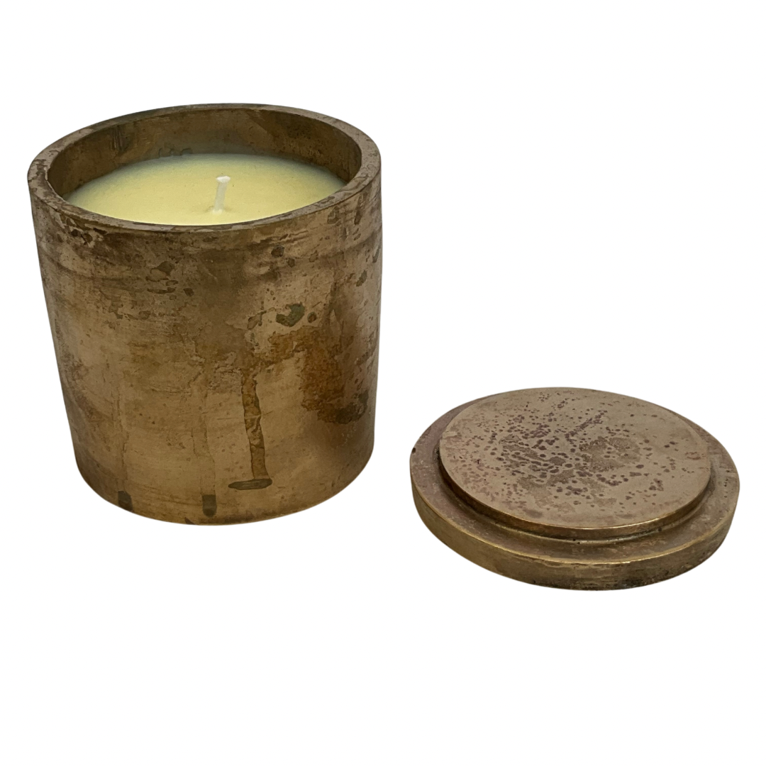 Solid Bronze Gardenia Candle with Lid #8