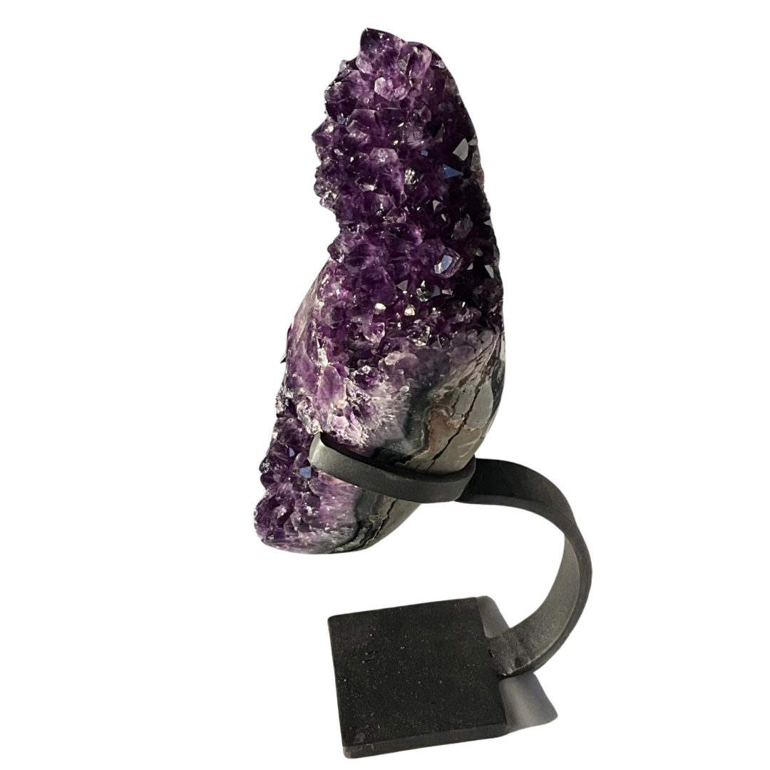 Amethyst Crystal Geode on Stand