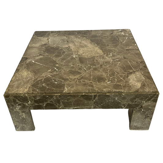 Grey Tones Marble Table With Triangular Legs