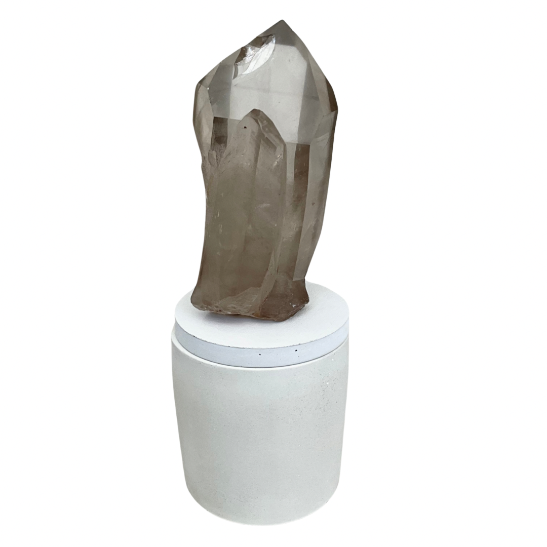 Quartz Crystal Twin Generators Lid Gardenia Candle