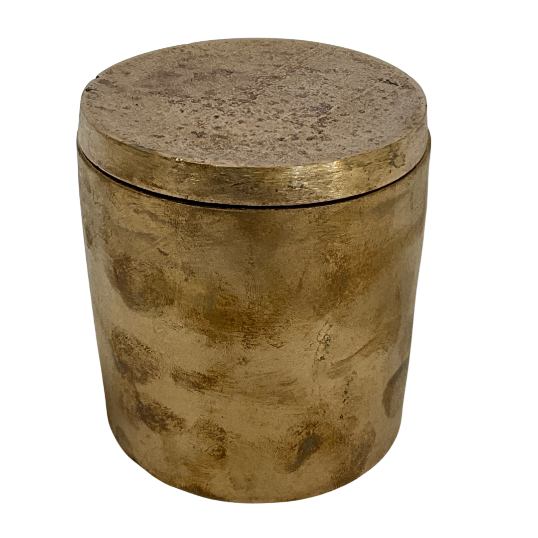 Solid Bronze Gardenia Candle with Lid #17