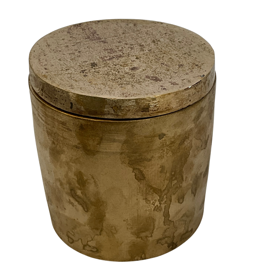 Solid Bronze Gardenia Candle with Lid #1