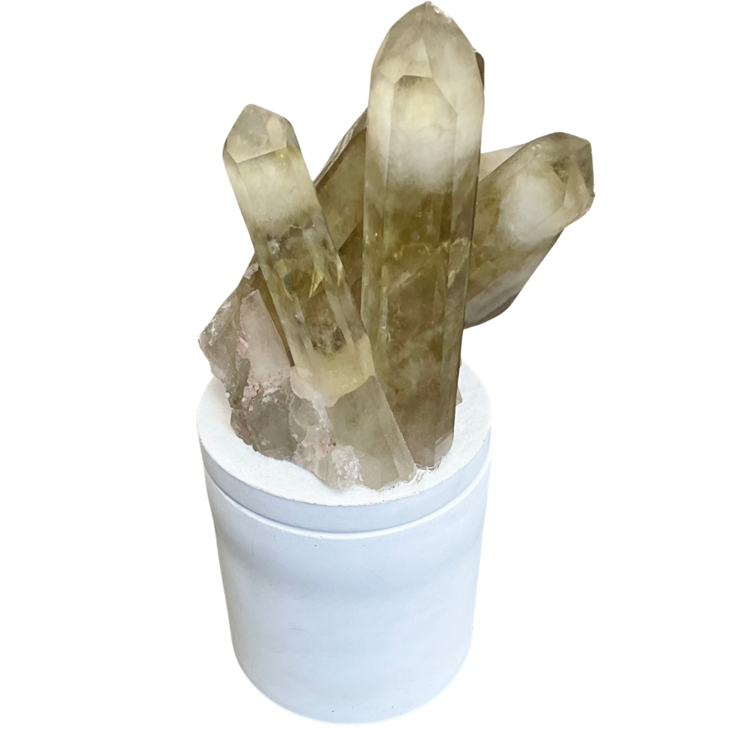 Citrine Generators Cluster Lid Gardenia Candle