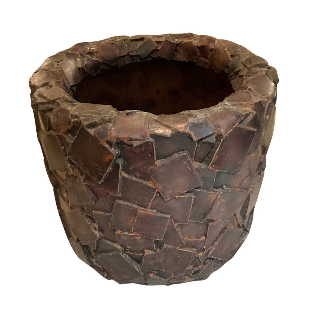 Bronze Patchwork Style Oversized Planter