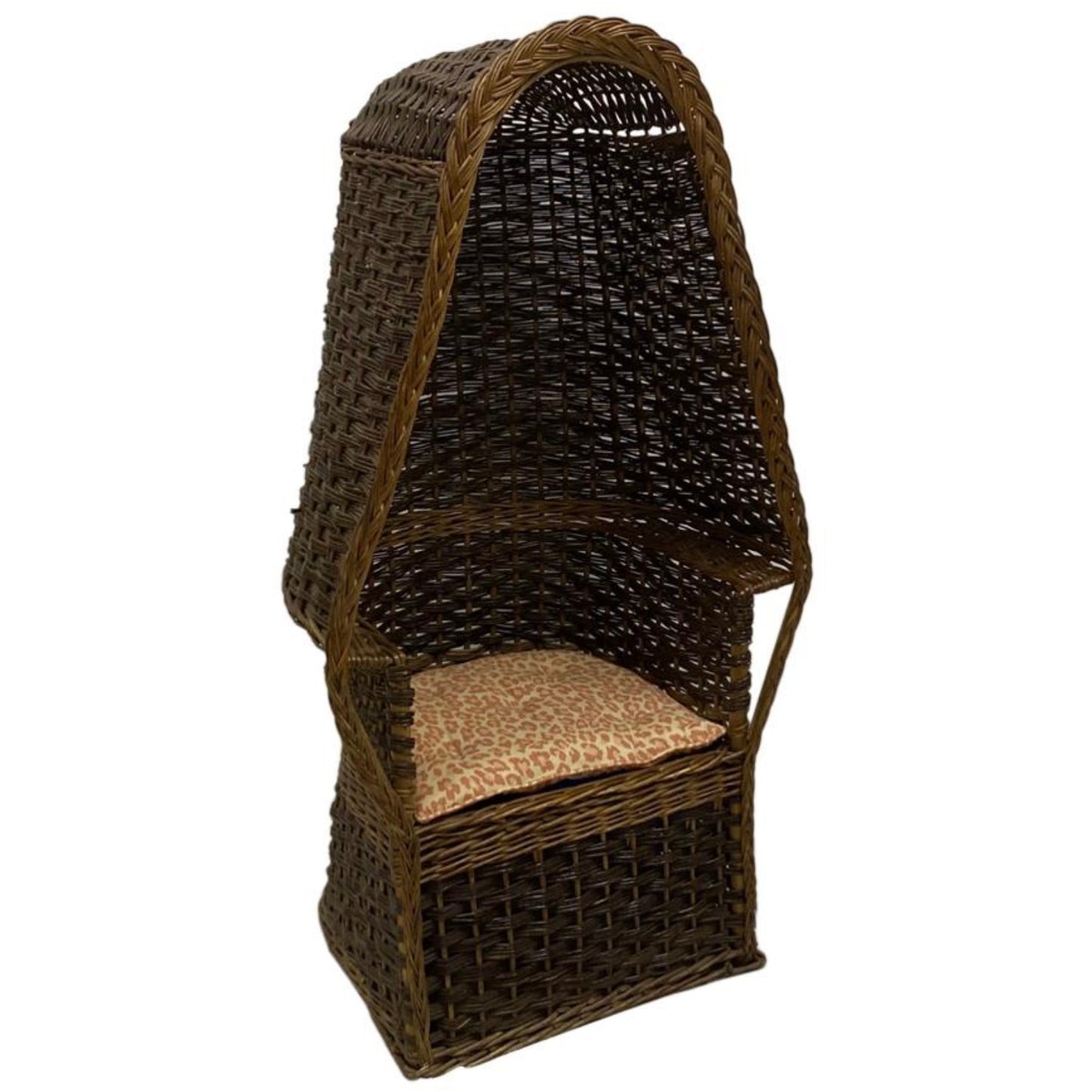 1930s Hand Woven Wicker Porter's Chair