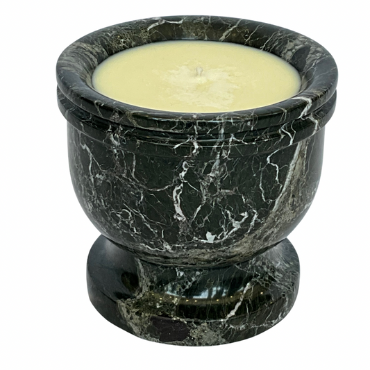 Deep Green Marble Gardenia Candle