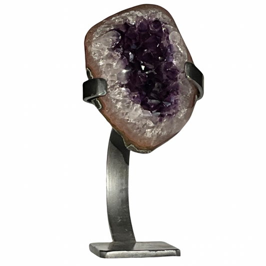 Amethyst Geode Crystal "Eye" on Stand