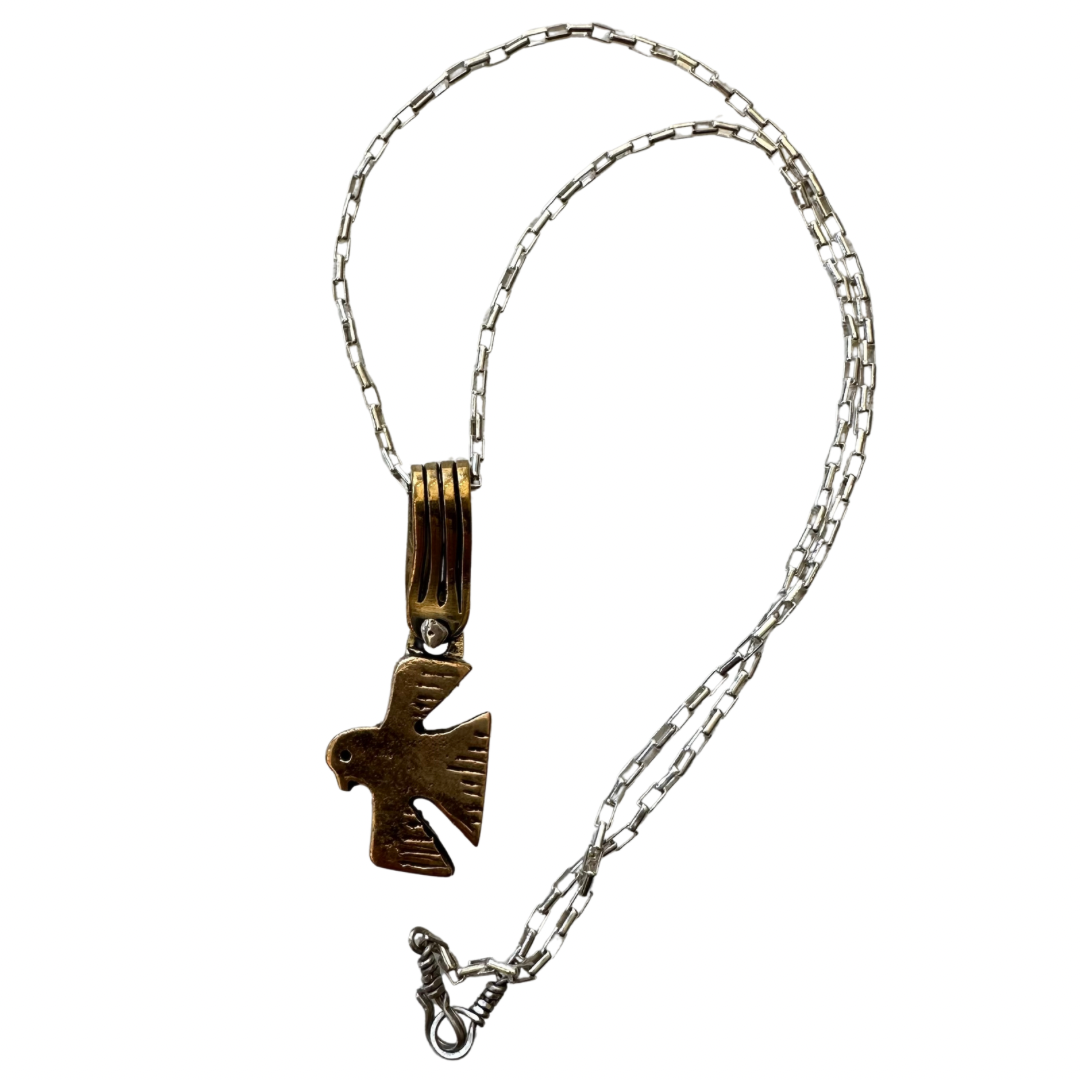 Thunderbird Silver & Bronze Necklace
