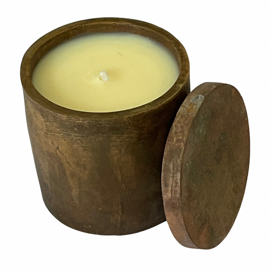 Solid Bronze Gardenia Hand Made Candle #18