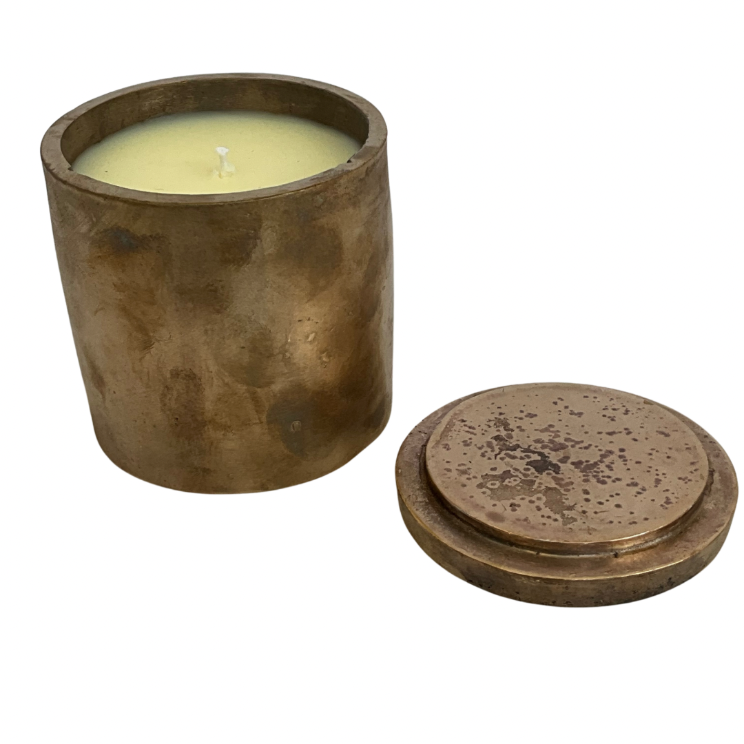 Solid Bronze Gardenia Candle with Lid #9