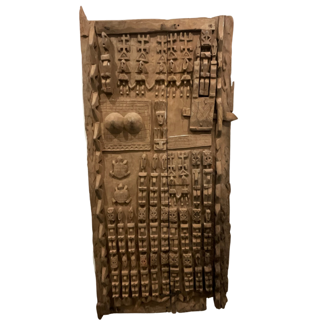 Vintage African Wood Door from Mali