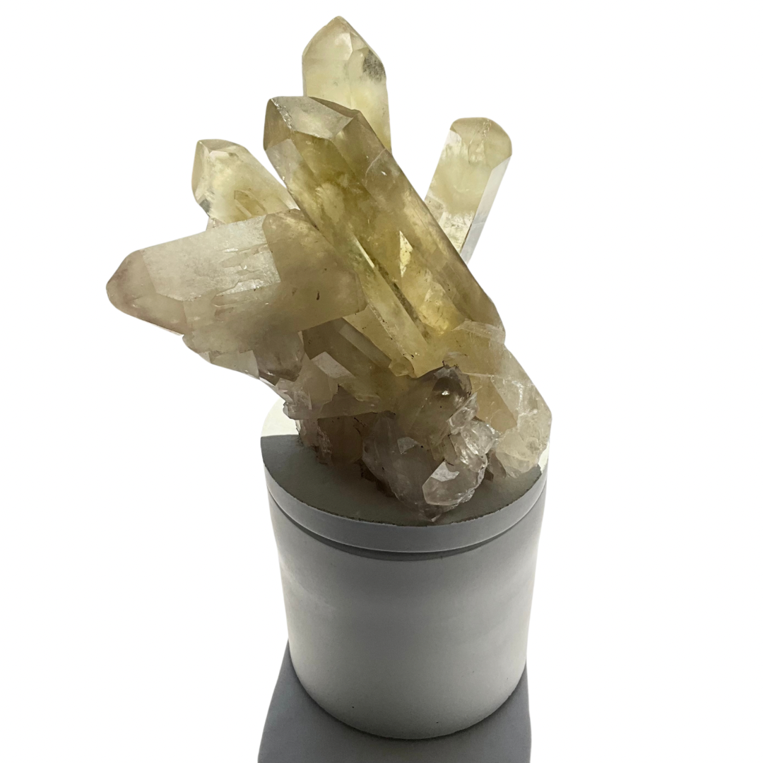 Citrine Generators Cluster Lid Gardenia Candle