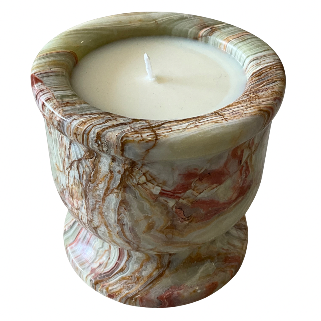 Medium Onyx Marble Gardenia Candle 4