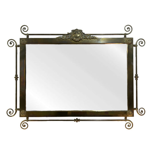 Victorian Era Brass Mirror