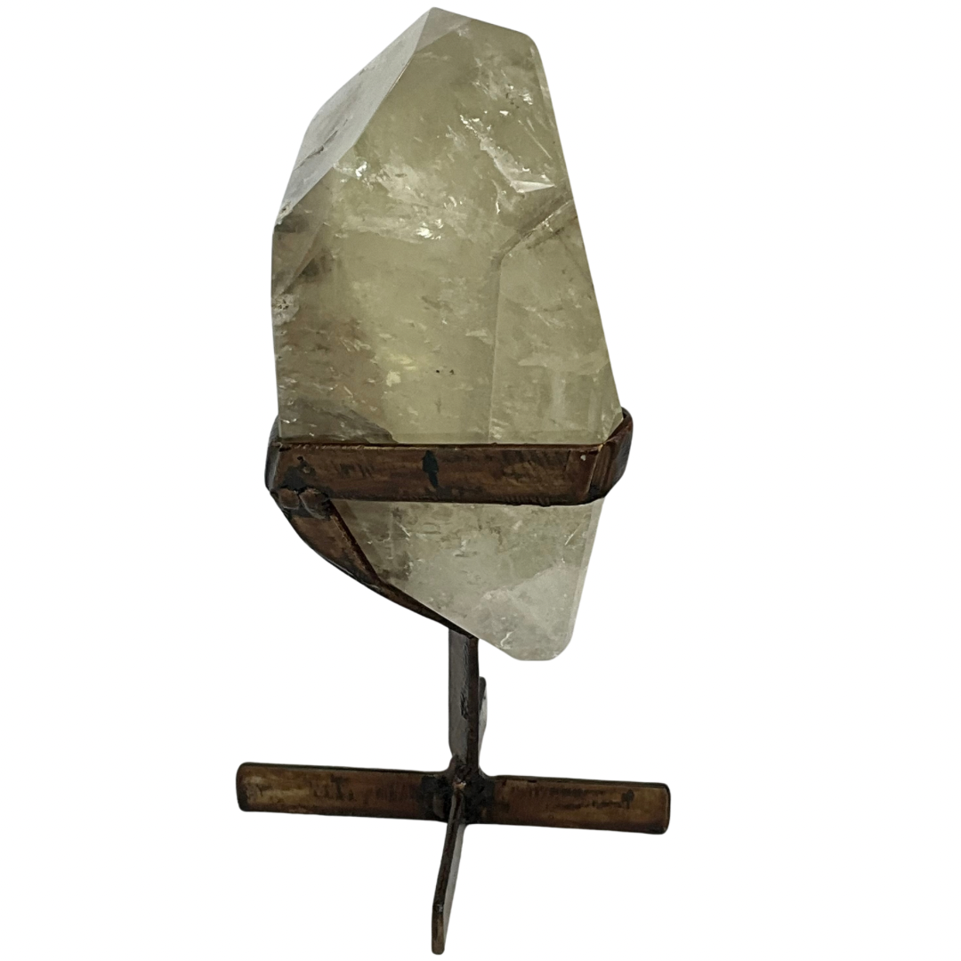 Citrine Crystal Slab on Metal Stand