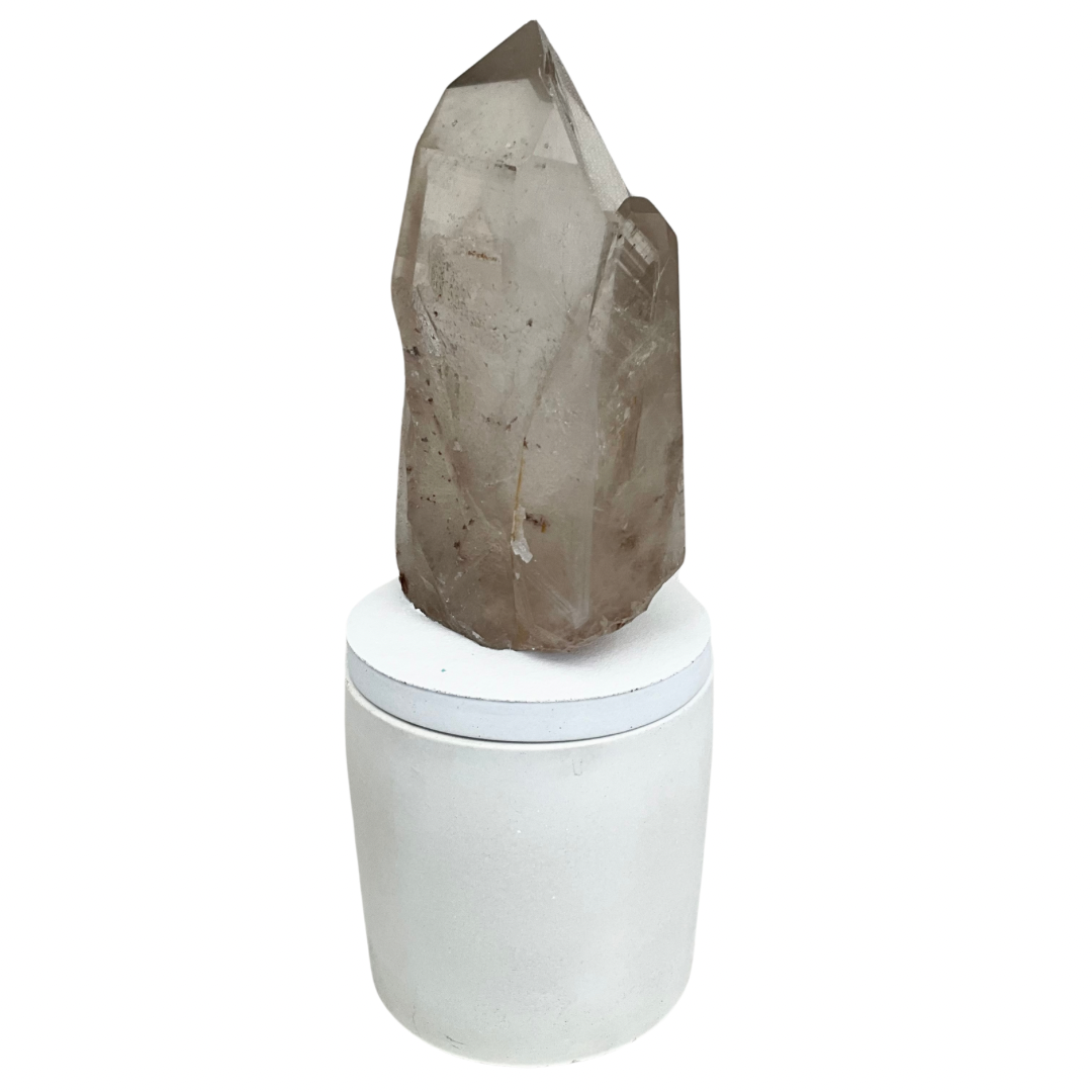 Quartz Crystal Twin Generators Lid Gardenia Candle