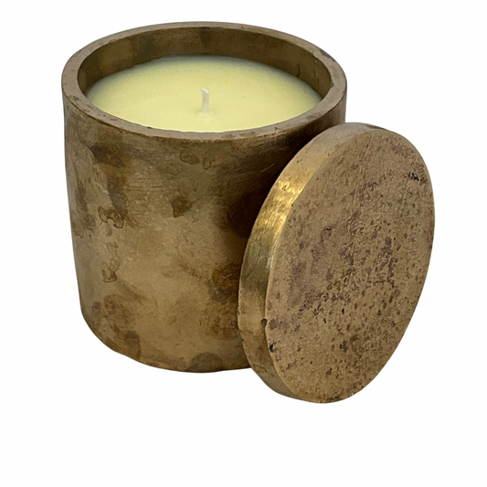 Solid Bronze Gardenia Candle with Lid #17