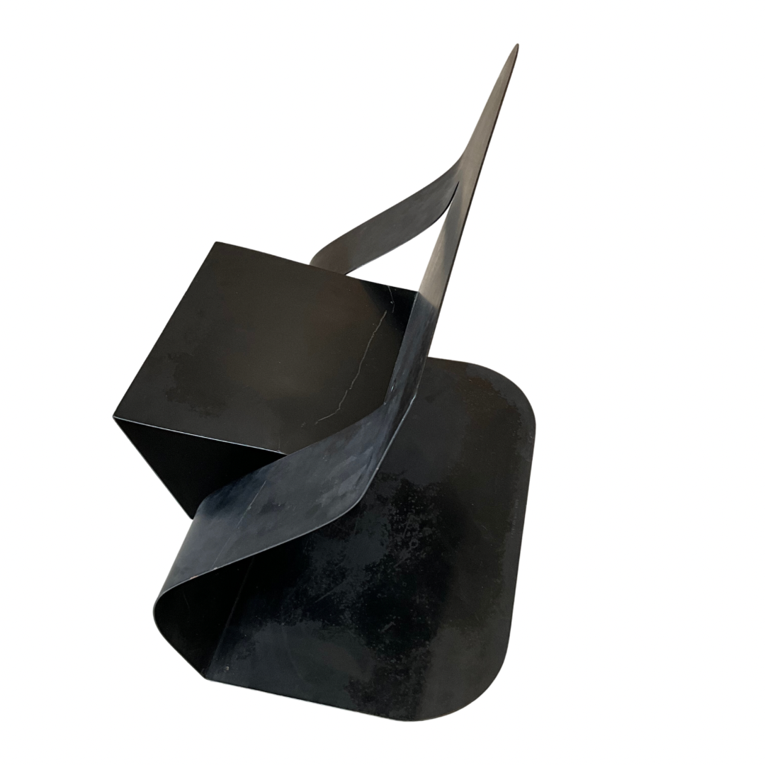 Pair of Black Steel “Rocker” Chairs by Rico Eastman