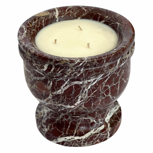 Red & White Marble Gardenia Candle