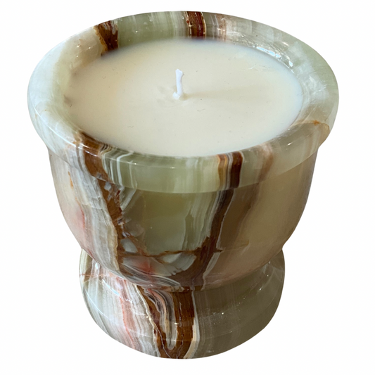 Medium Onyx Marble Gardenia Candle 9