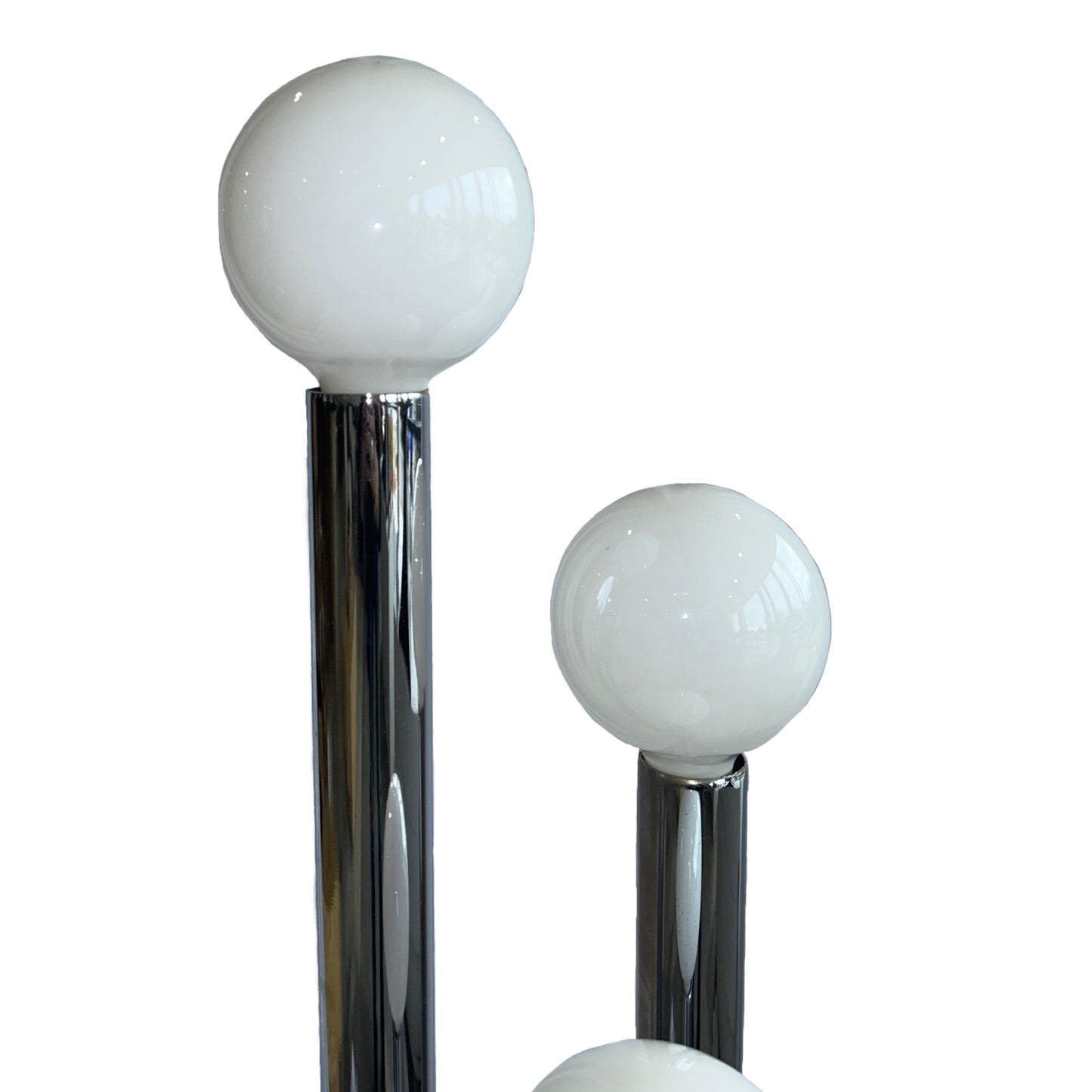 3 Globe Chrome Lamp with Lucite