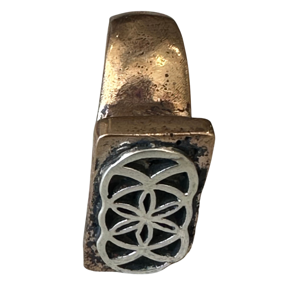Seed of Life Bronze & Silver Ring