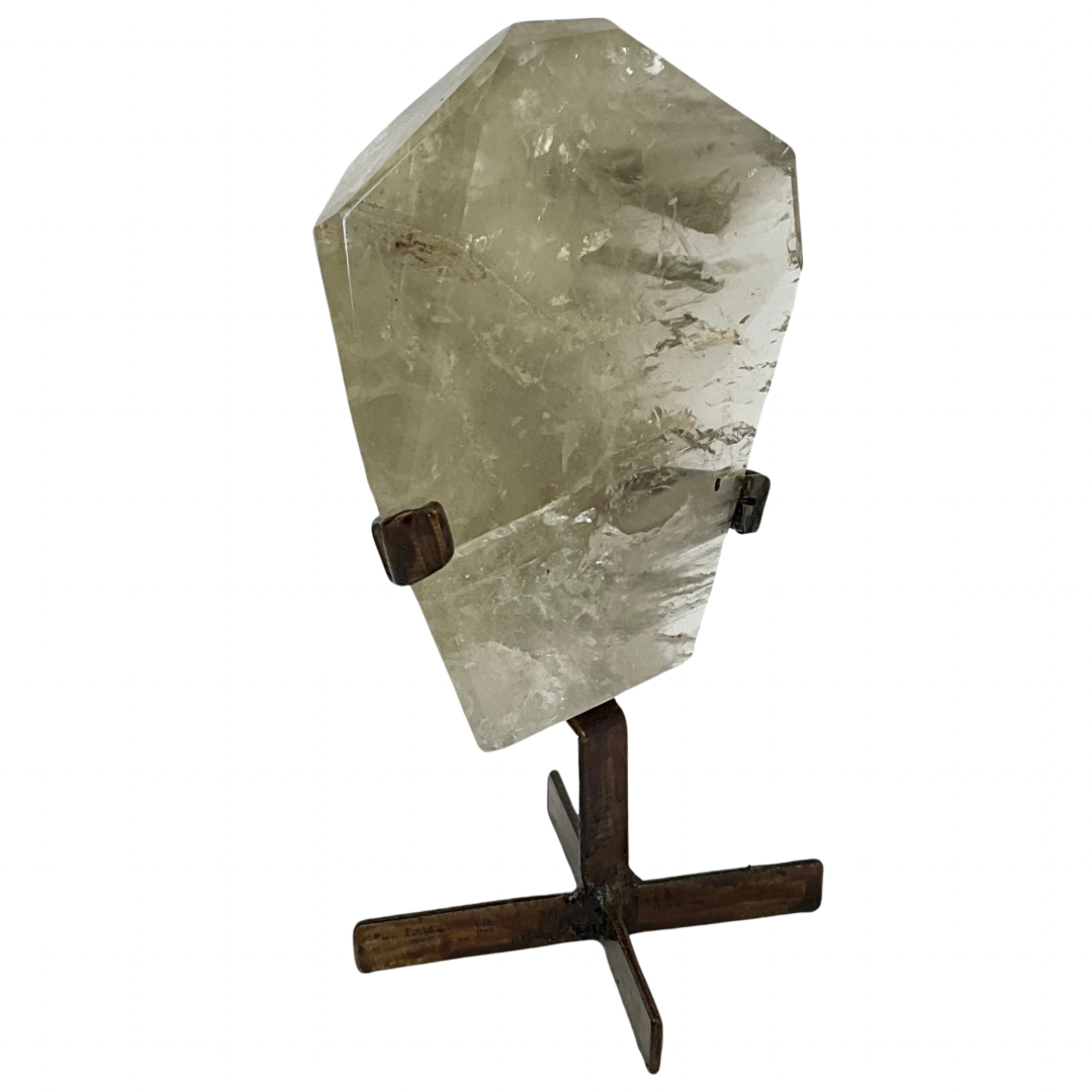 Citrine Crystal Slab on Metal Stand