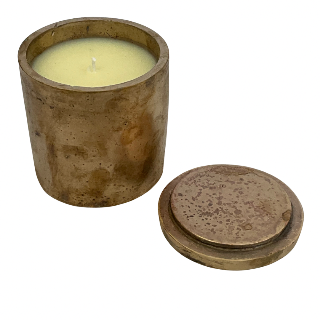 Solid Bronze Gardenia Candle with Lid #16