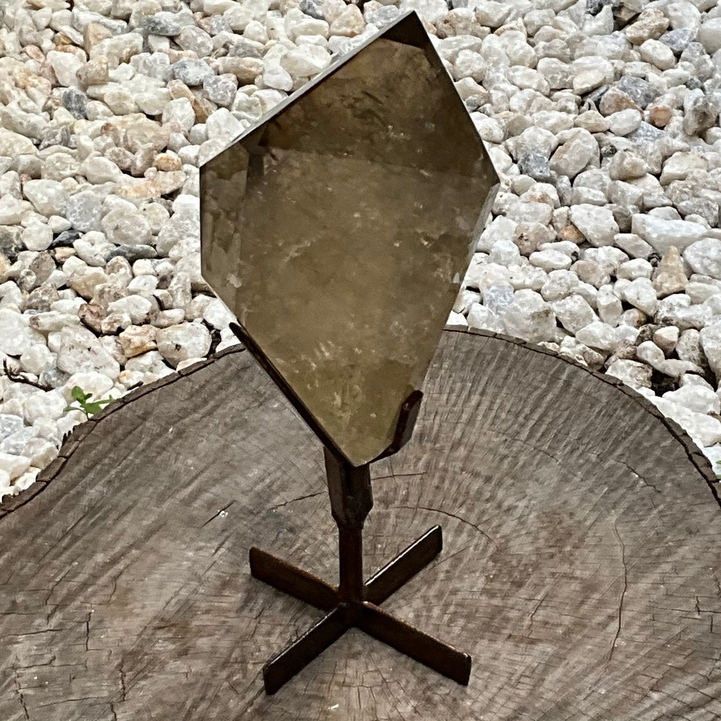 Citrine Crystal Polished Double Point on Stand