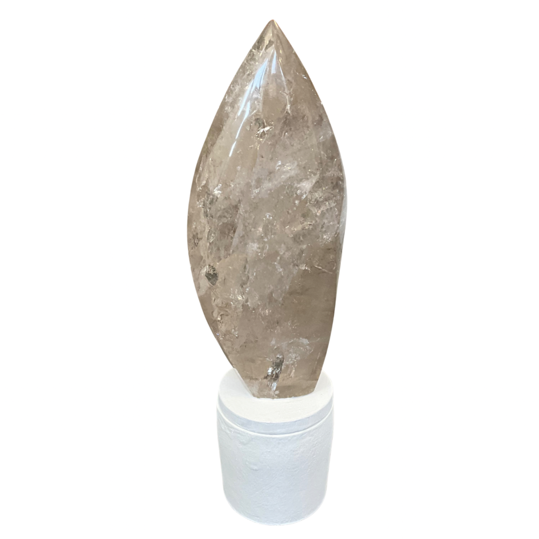 Large Quartz Crystal Flame Gardenia Candle