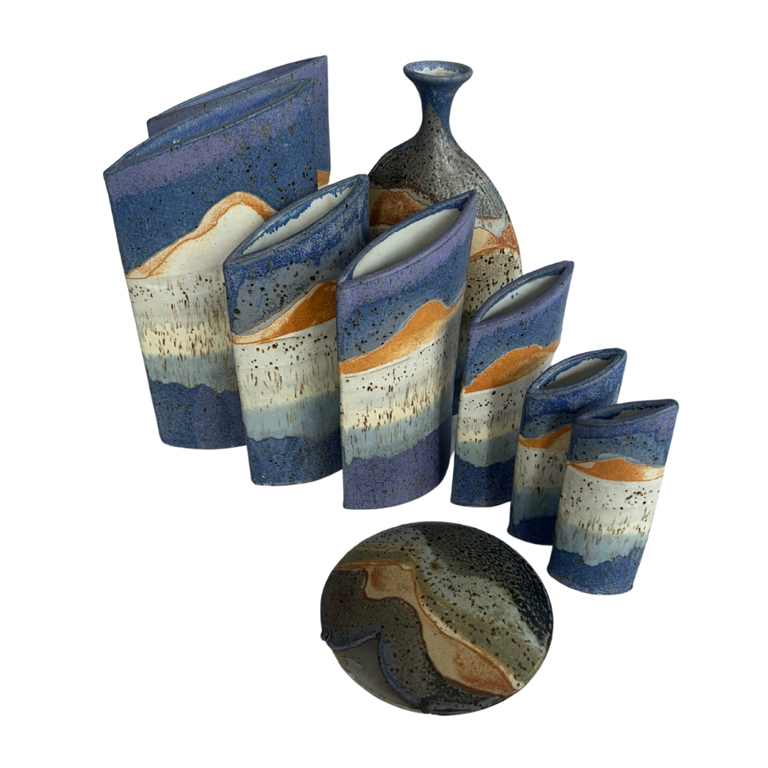 Set of 9 Vases by Robert Parrot