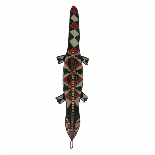 Large Beaded Lizard Wall Hanging