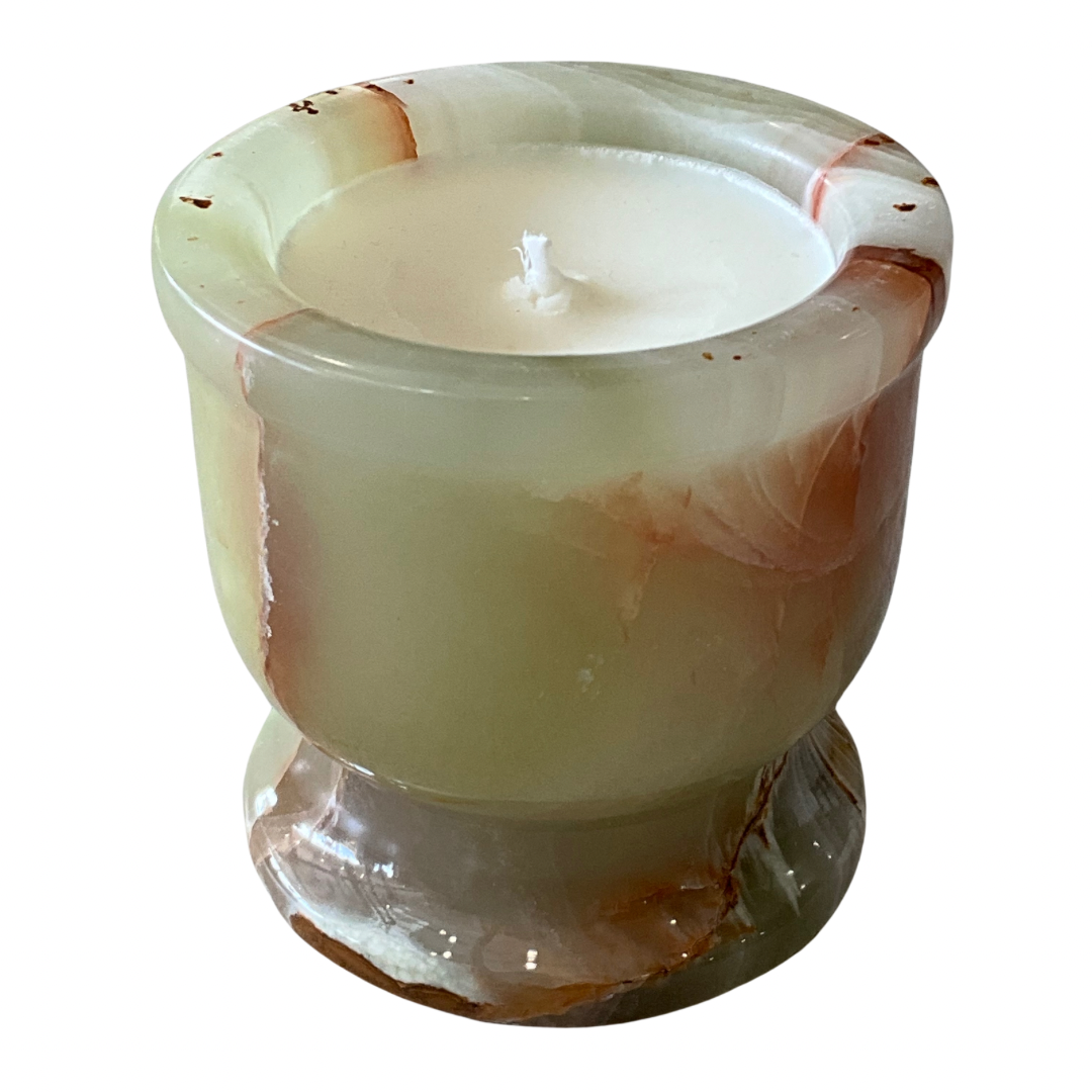 Medium Onyx Marble Gardenia Candle 6