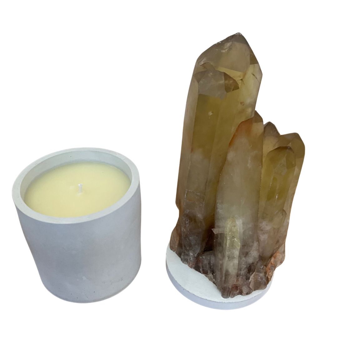 Citrine Generator Cluster Lid Gardenia Candle