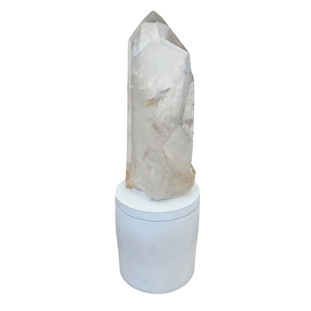 Quartz Crystal Abstract Generator Lid Gardenia Candle