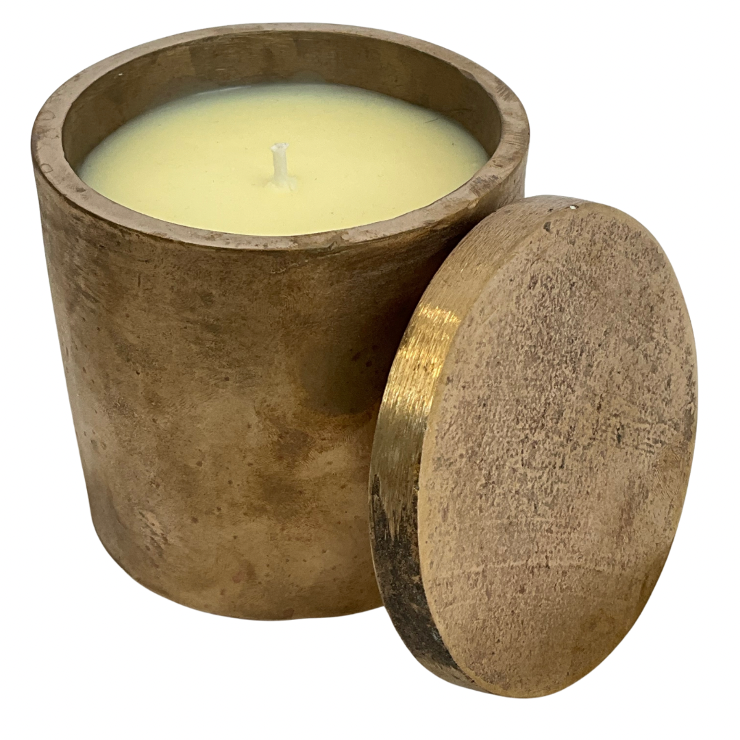 Solid Bronze Gardenia Candle with Lid #6